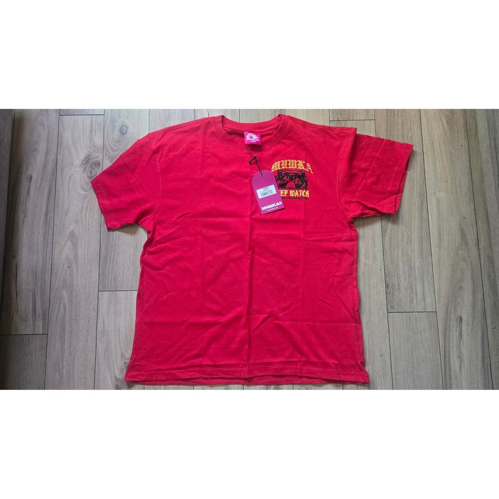 Mishka Keep Watch Mort Brooklyn Red Graphic T-Shirt Mens Large MSK-152 NEW